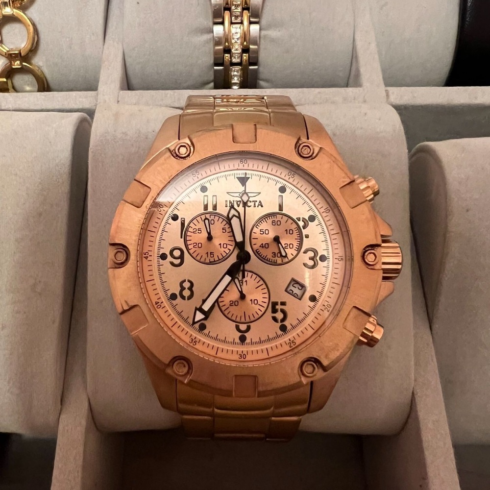 Invicta Gold Chronograph Watch